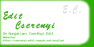 edit cserenyi business card
