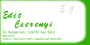 edit cserenyi business card